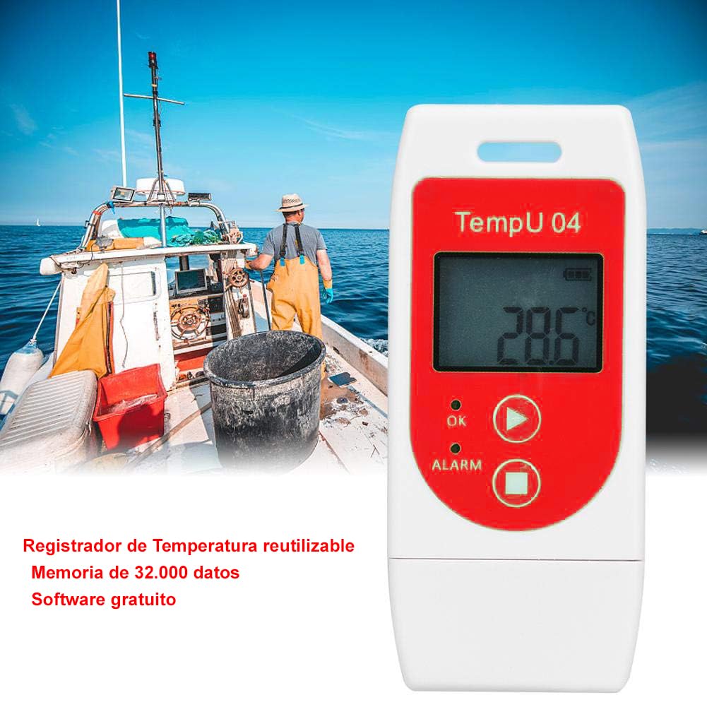 Registrador Temperatura Económico USB para almacenes, neveras y transporte. Manual en Español.