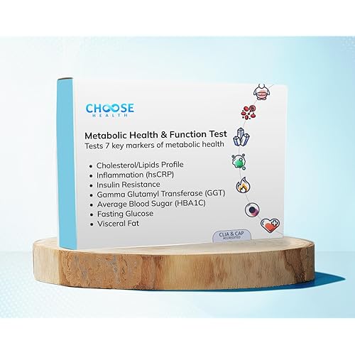 7-in-1 Metabolic Health Test | Cholesterol, Average Blood Sugars, Insulin Resistance And Many More | At-Home Test Kit | Not avail in NY, RI