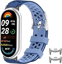 Sports Wristbands Compatible with Xiaomi Mi Band 10/Mi Band 9/Mi Band 8, Waterproof and Breathable Silicone Straps for Mi Band 10/9/8 Replacement Strap