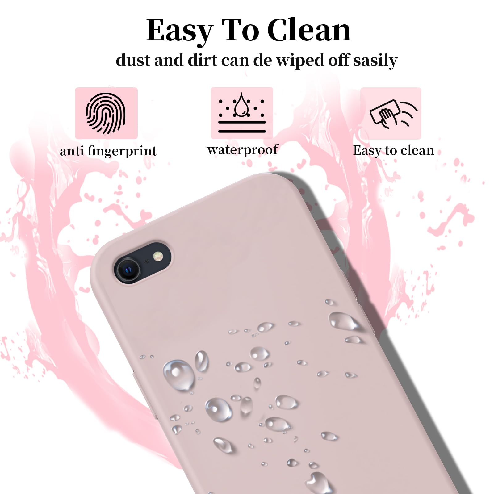 Custodia Per IPhone 8/7/SE Con Collana - Silicone TPU Morbido, Antiurto, Con Cordino Regolabile, Nero - Foto 5