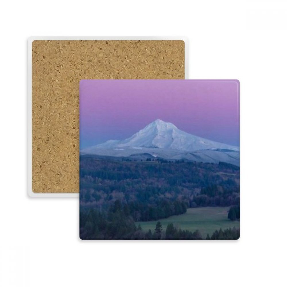 Dessous de verre carrés en pierre absorbante bleu ciel White Mountain, lot de 2