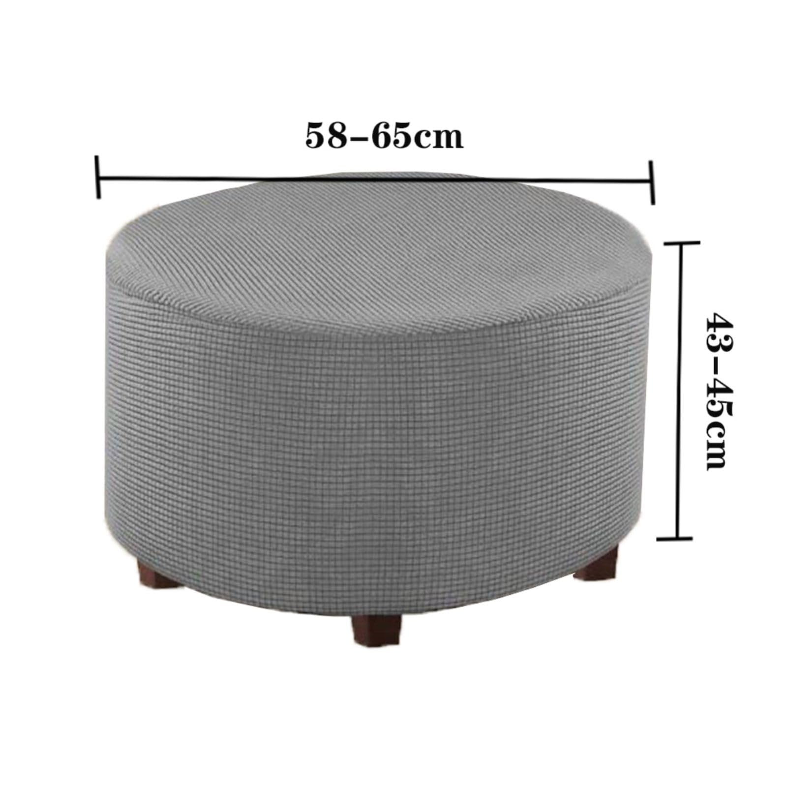 Copertura rotonda per ottomana rossa, spessa, morbida, antiscivolo, con fondo elastico, copertura rimovibile per poggiapiedi per una facile pulizia, ideale per la decorazione della casa.