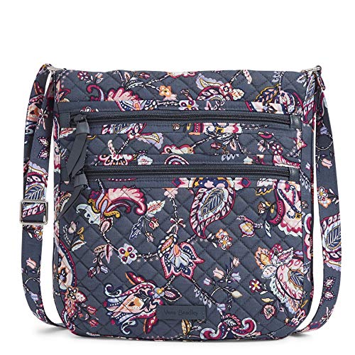 Vera Bradley womens Signature Cotton Triple Zip Hipster Crossbody Purse, Felicity Paisley, One Size US