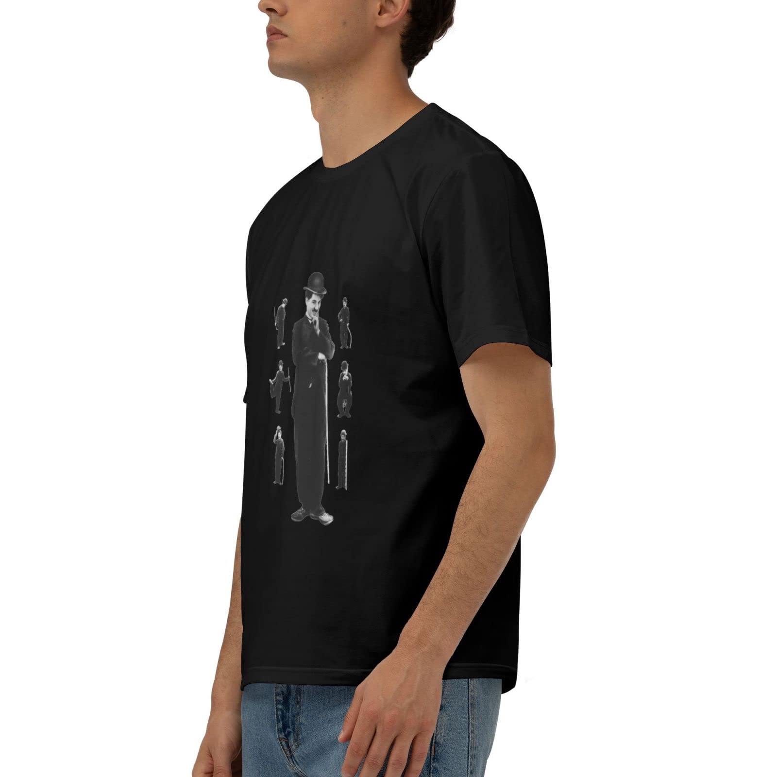 Amazon.co.jp: Tシャツ メンズ 半袖 チャールズ・チャップリン Charlie 