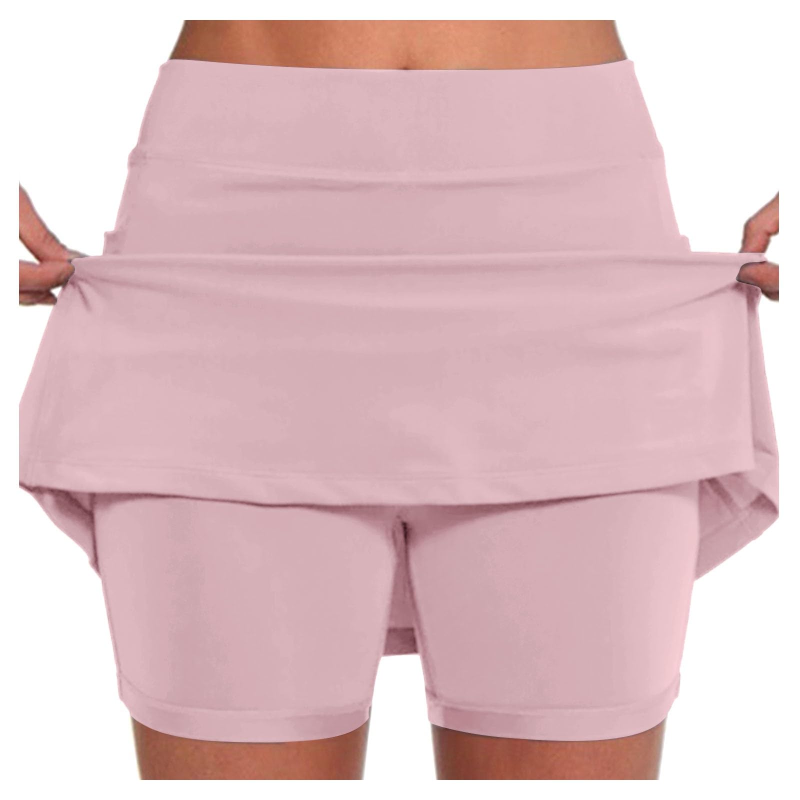 Damen Tennisrock Mit Shorts - Sportrock Für Yoga & Fitness