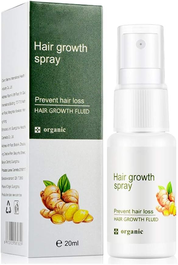Novobey Ginger Hair Growth Spray Prevent Hair Loss Nourishing Improve Hair Follicles Promote Hair Growth Spary for Men Women, 20ml