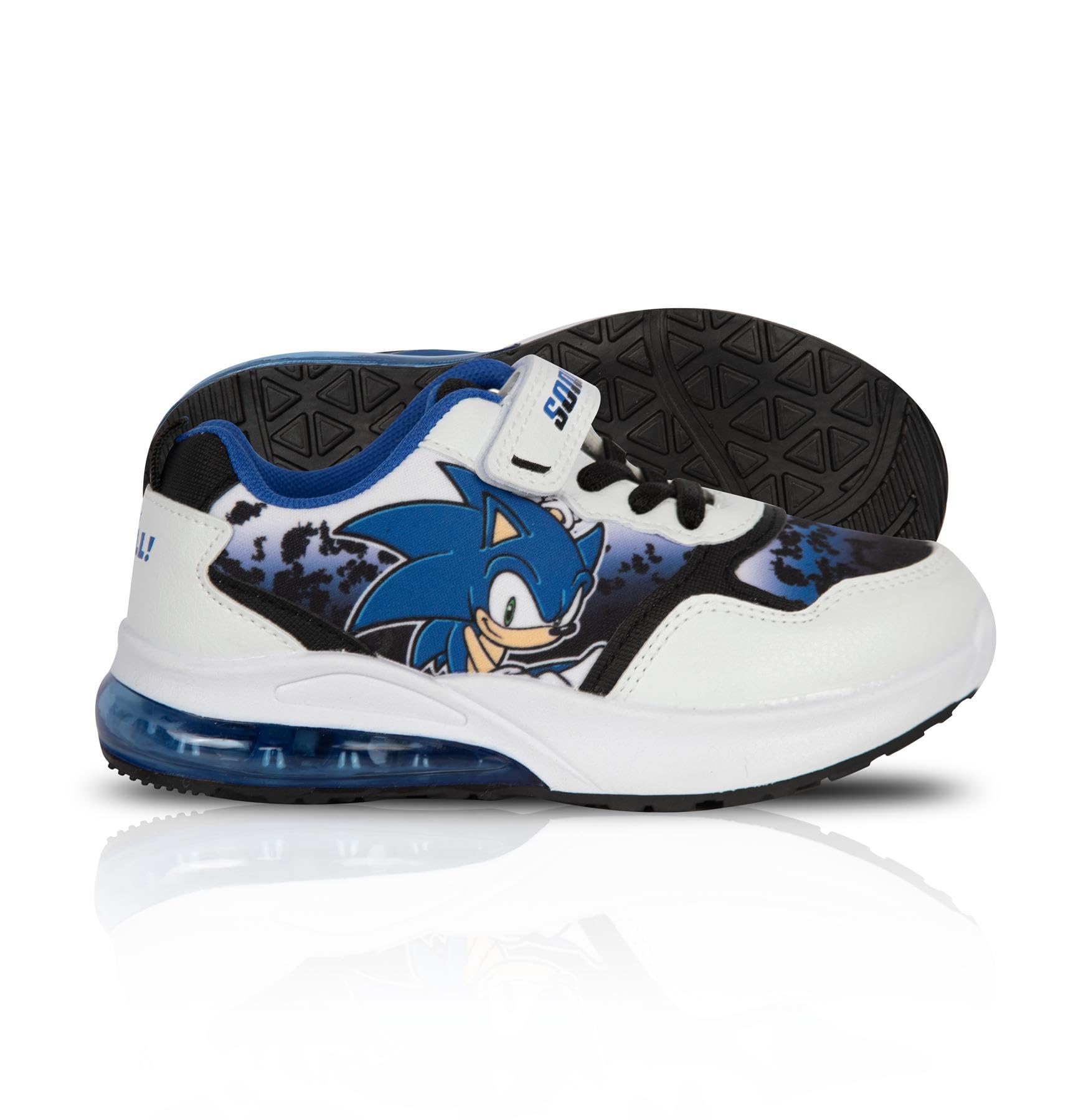 Sonic The Hedgehog Zapatillas para Niños Light-Up con Suela LED Zapatillas Oficialmente Licenciadas Sega con Cierre de Velcro Lema Zapatillas para Niños y Niñas Tallas EU 26-33