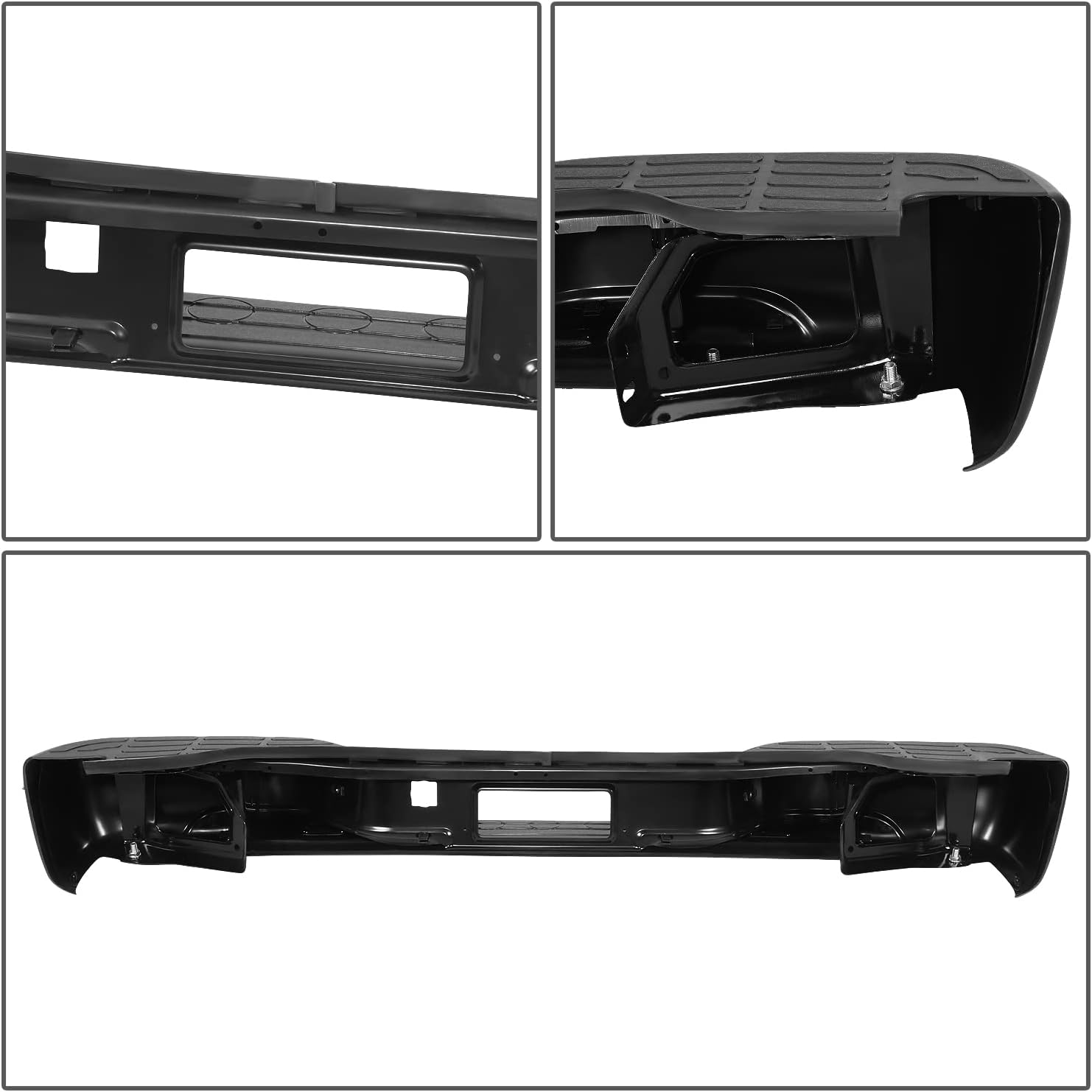 DNA MOTORING Rear Bumper Assembly Compatible with 00-06 Suburban 1500 2500 / Tahoe/Yukon/Yukon XL 1500, Black, RBUM-CSUB00-01-BK