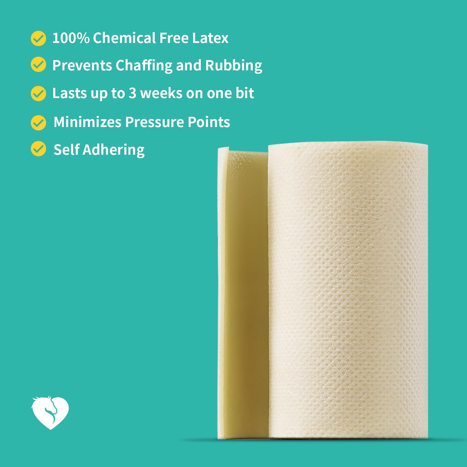 Latex Horse Bit Wrap 100% Pure Natural Latex Ultimate Horse Bit Protector Self-Adhering Horse Bit Wrap for Equines Equestrian Elastic Horse Bit Care Equine Supplies Bit Shielding Bit Bandage Tape