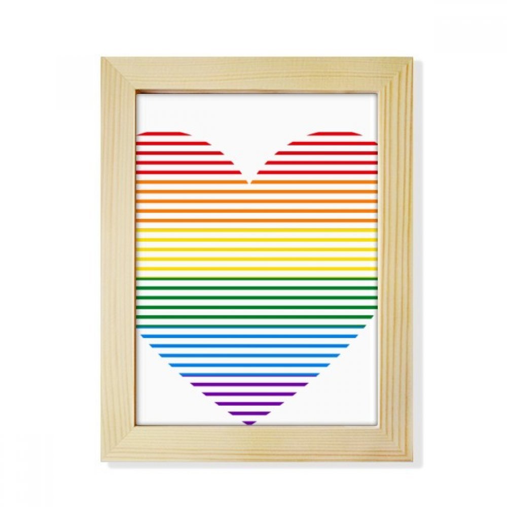 Marco LGBT Rainbow Gay de madera decorativo para mesas y estanterías de salón
