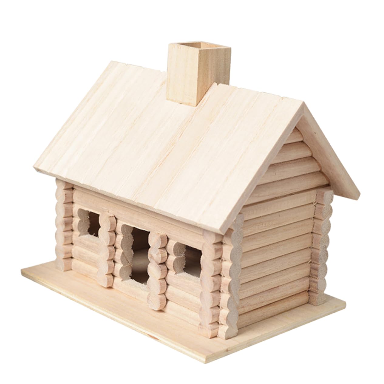 Balacoo Handmade Solid Wood Bird House Wide Entrance Pine Nest for Outdoor Garden Balcony Decor for Birds Unfinished for DIY Crafting and Painting