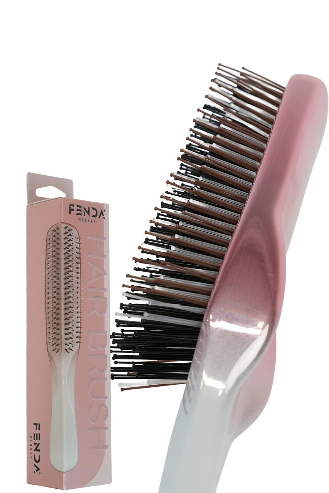 Fenda Profesyonel 4 Pinli Ergonomik Pembe Saç Fırçası