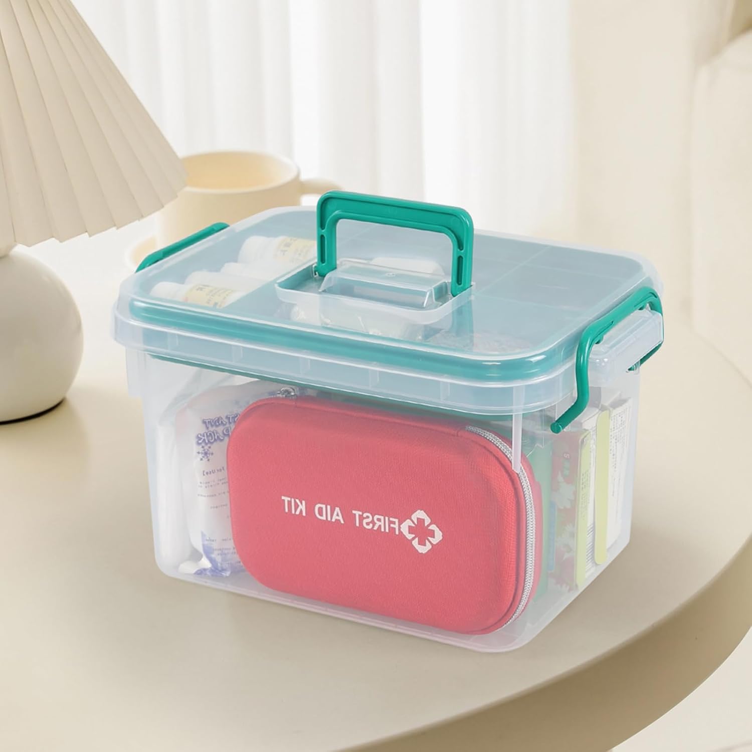 Medical Box, Plastic Emergency First Aid kit, First Aid Empty Box, Medicine Storage Container