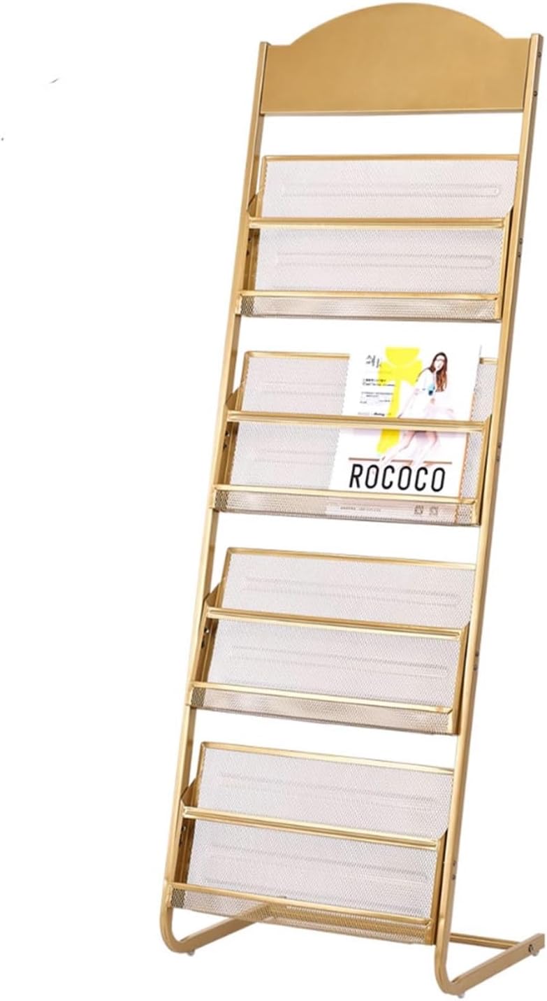 Magazine Racks, Promotional Display Racks, Office Supplies, Book and Newspaper Storage Racks, Floor Standing Magazine Racks Brochure Display Stand for Exhibitions(White)