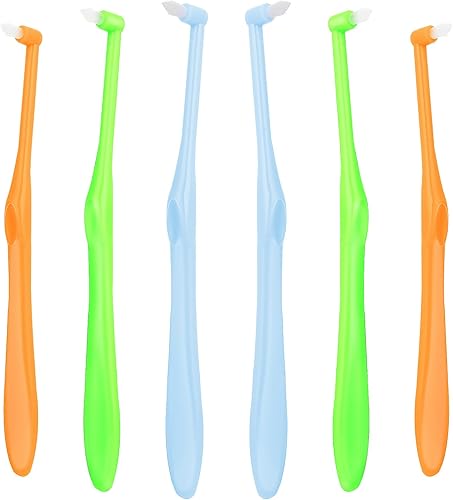 6 piezas de cepillo de dientes con mechón, cepillo de dientes interespacial, cepillo de dientes interdental compacto, cepillo de dientes interdental