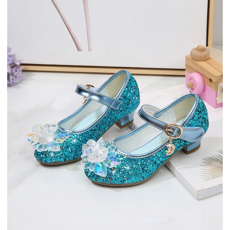 Little Girls Glitter Princess Shoe Kids Sequin Dress Shoes Girl Crystal Party Footwear Porosity Non-Slip4