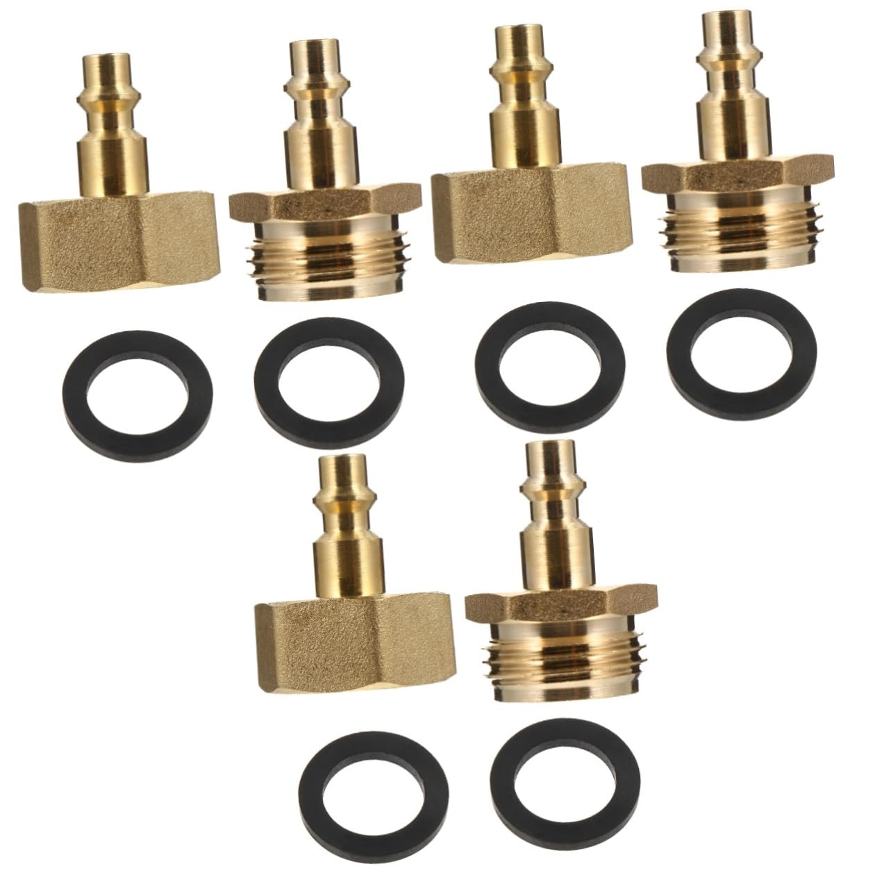 POPETPOP 6 Piezas Conector Adaptador De De Agua Adaptador De Macho Adaptador De Grifo De De Jardín Divisor De Salida De Babero De Rápido Suite Hilo Cobre