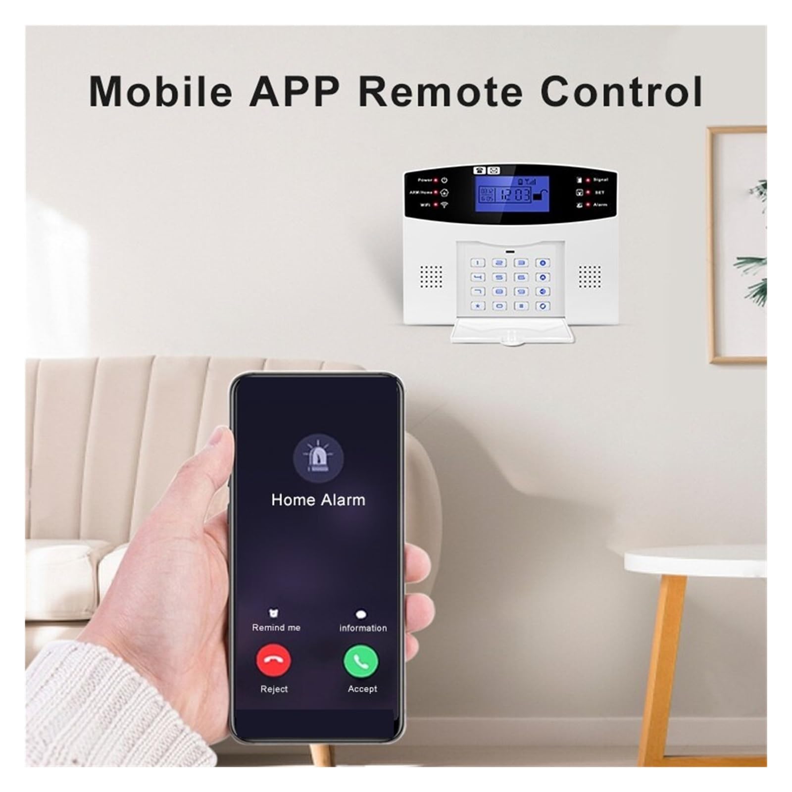 Alarmas para casa, De Alarma Inteligente con Pantalla LCD, Protección De Seguridad For El Hogar, gsm, Kit Antirrobo, Brazo De Control Remoto Tuya Y Soporte De Desarmado