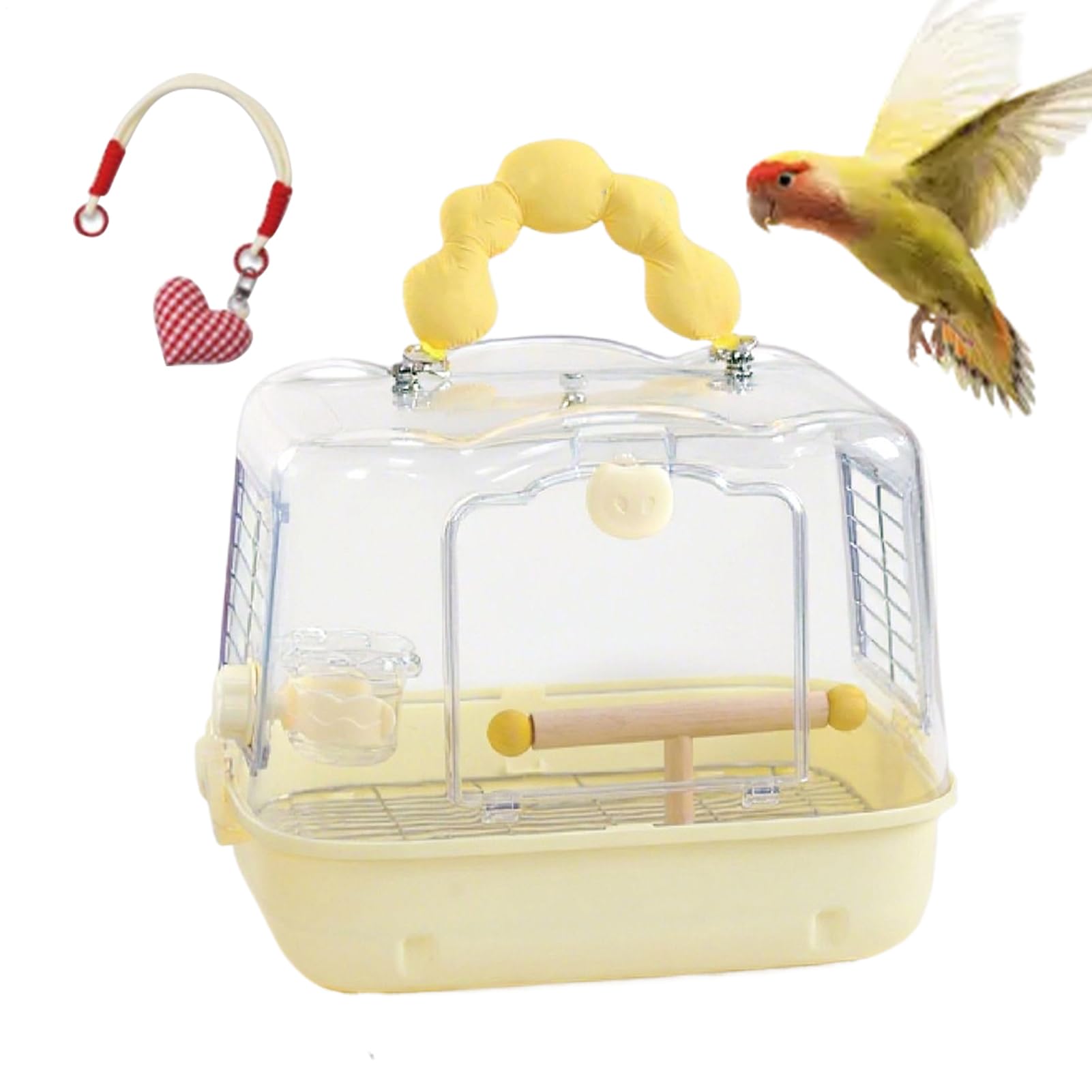 Jaula de Transporte para Aves de Viaje Bolso Transportador Transpirable | ملمع شفاه متغير اللون للنساء para Paseos al Aire Libre y Aventuras de Ninfas Periquitos y Agapornis