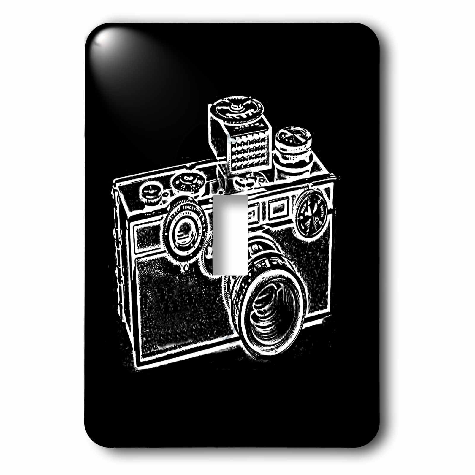Interrupteur appareil photo vintage 3dRose Lsp_20714_1 bouton bascule simple deco murale retro