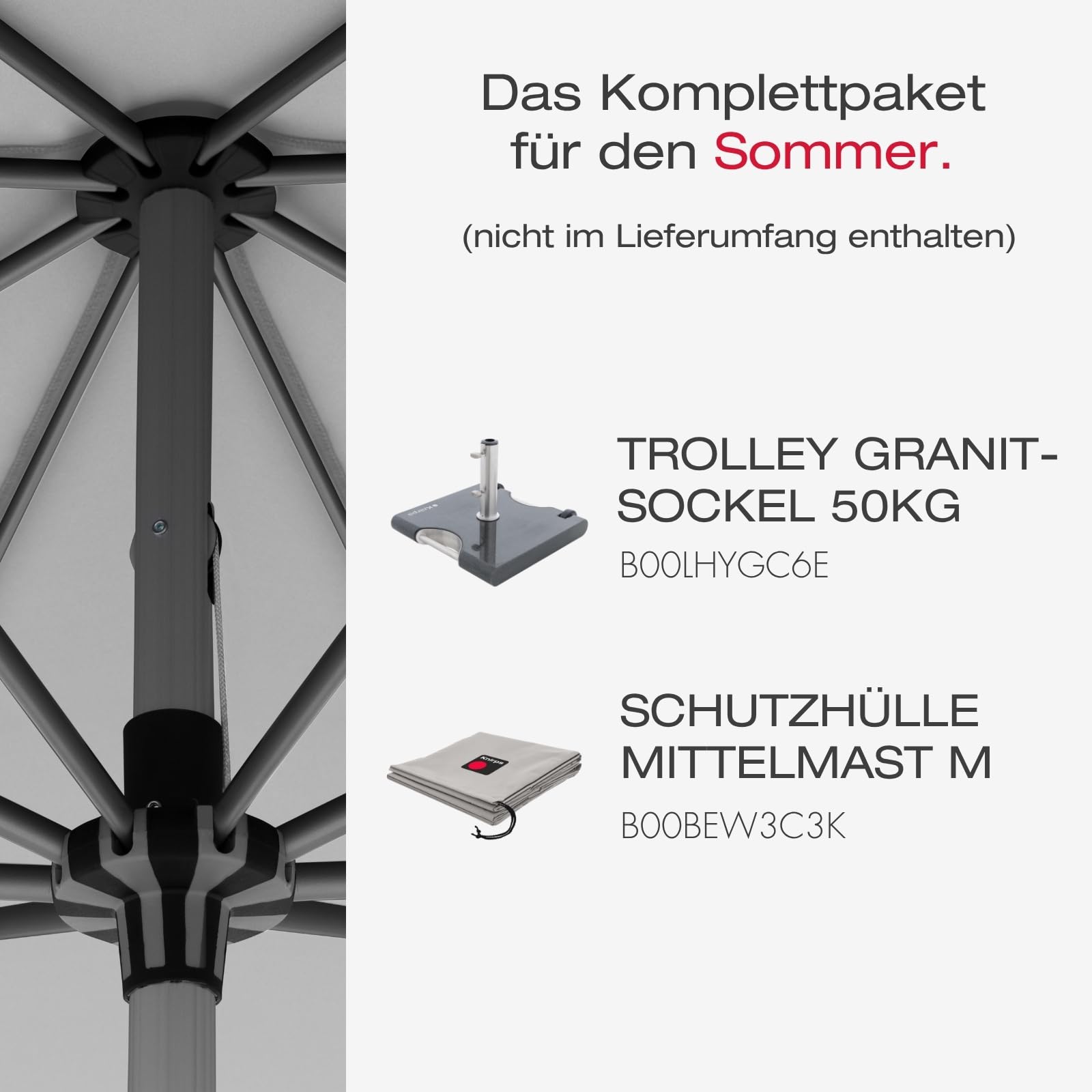 Knirps Automatic Sonnenschirm 240x240cm I innovativer UV-Schutz mit automatischem Öffnen & Schließen I stabiler Gartenschirm I Terrassenschirm kompakt I große Schirmfläche