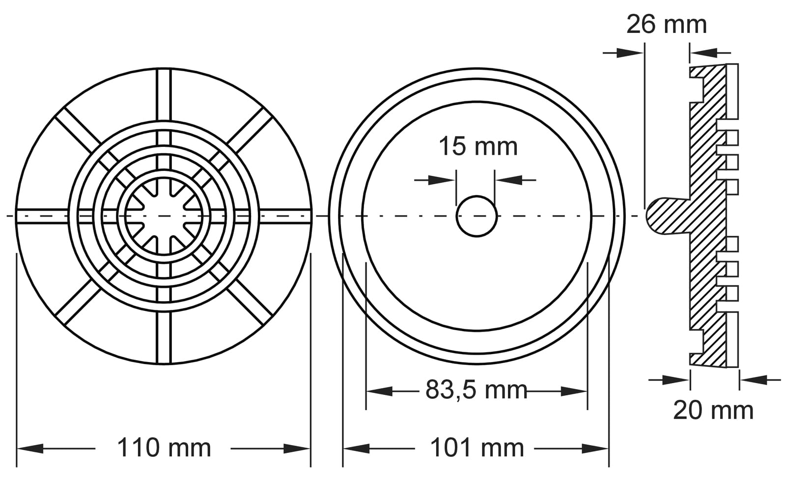 KS TOOLS 160.0599 Fixation cric de roue