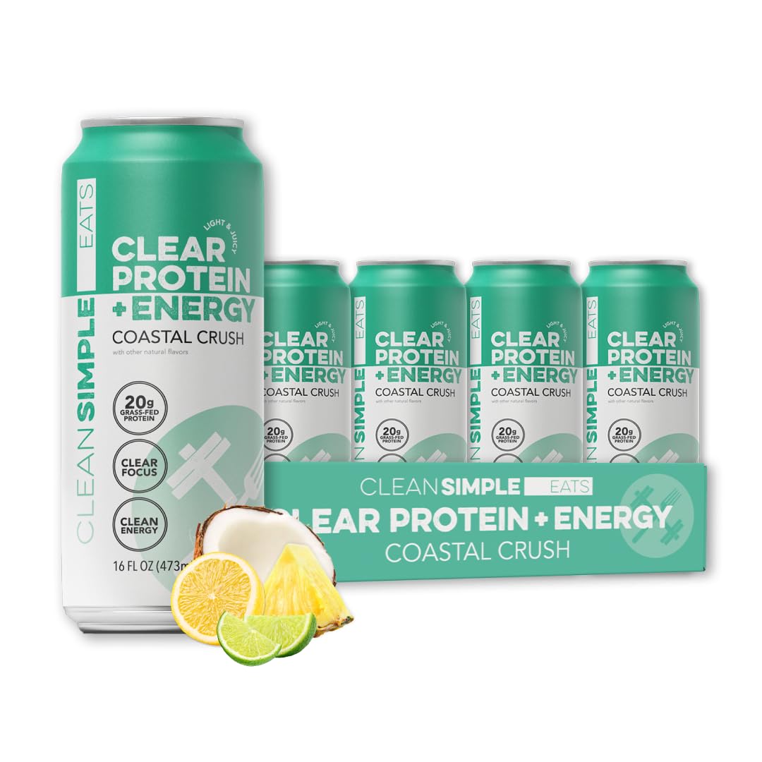 Amazon.com : Clean Simple Eats Clear Protein + Energy Drink, 20G