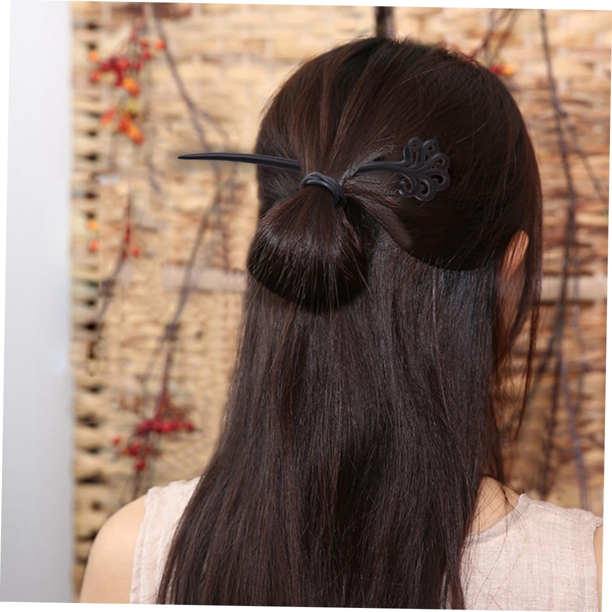 3 Piezas Tenedor Para El Cabello Pasadores De Pelo Chal Palos De Pelo Retro Palillo De Pelo De Las Mujeres Pasador De Pelo De La Vendimia De Madera Novia Natural Pedrería