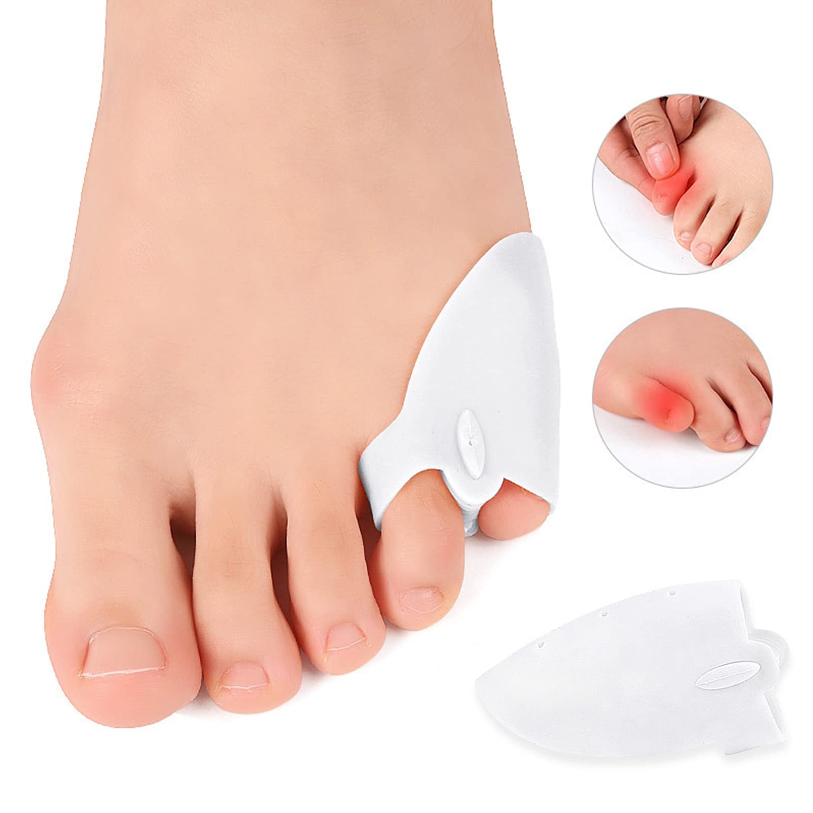 Separatori per Dita Dei Piedi 4 Pezzi Separatori per Dita Del Mignolo in Silicone per Alluce Valgo, Sollievo Dal Dolore in Caso di Dita Dei Piedi, da Indossare Nelle Scarpe per Corsa Camminare e Yoga.