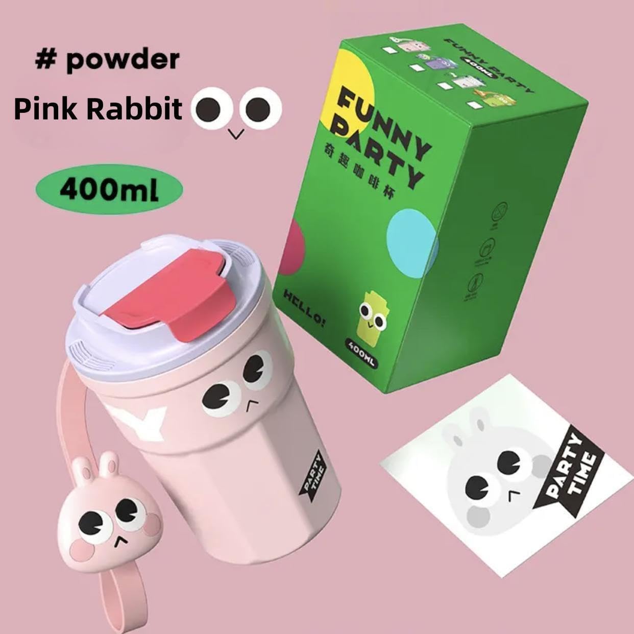 Cute Women's 12 oz Coffee Mug, Double Wall Stainless Steel Coffee Mug, Reusable, Leakproof Travel Mug with Lid and Handle, Great Gift for Women and Girls - Image 5