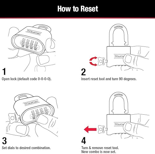 Miniatura 5 de Master Lock Candado con combinación propia se puede resetear 175D