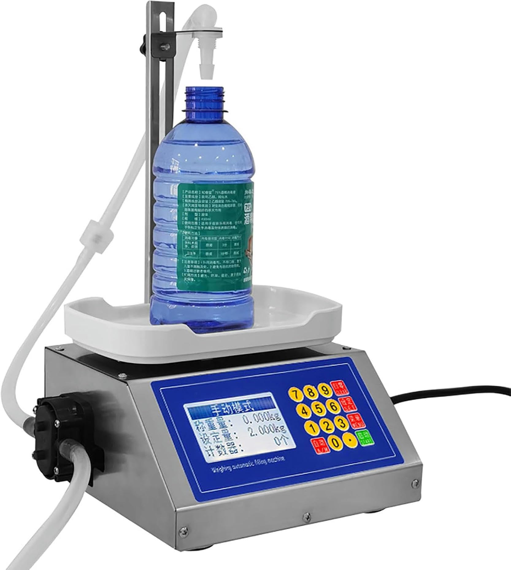 asdchZen 10G To 3Kg, 4.2L Min Liquid Filling Machine, Digital Control, Automatic Weighing And Filling Machine For Juice, Beverages, Soy Sauce And Low Viscosity Liquids