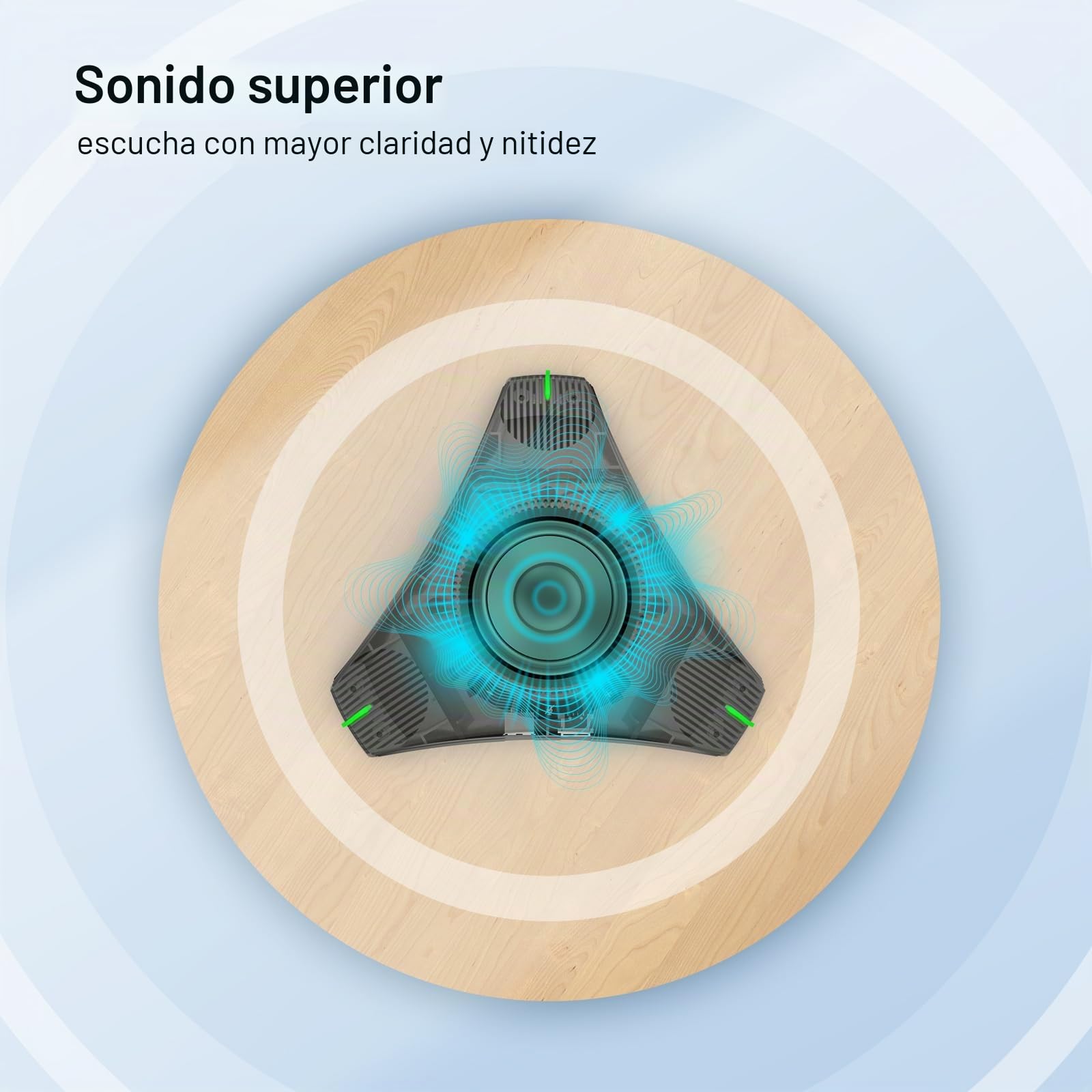 Altavoz y micrófono de conferencia, altavoz USB con captación de voz omnidireccional de 360°, sonido de alta fidelidad, reducción de eco y ruido para negocios, oficina en casa, reuniones en línea