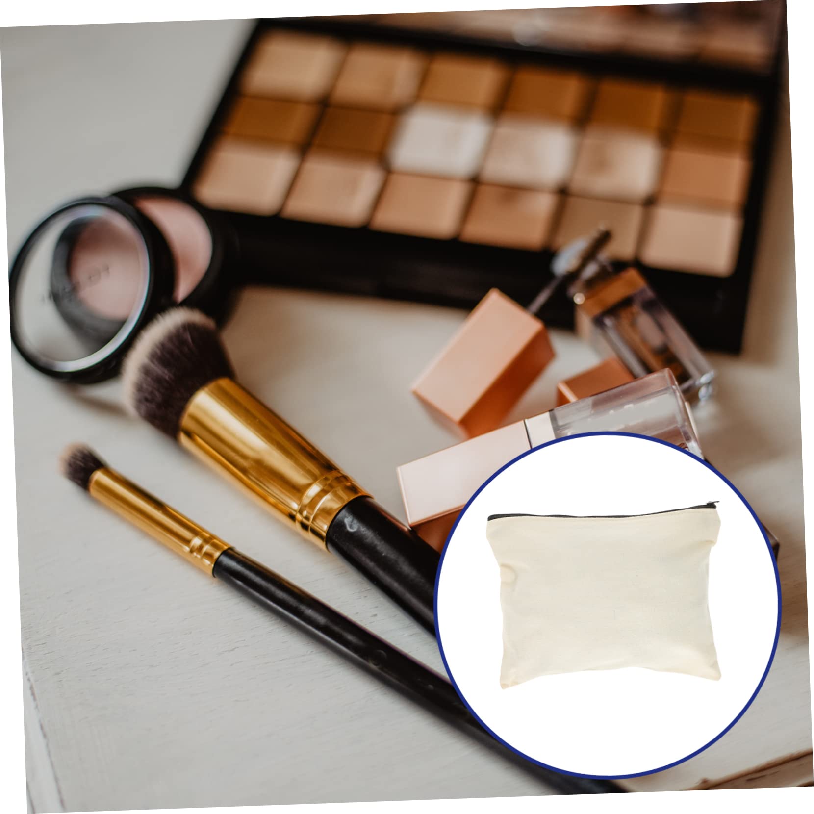 Bolsa de Herramientas Cremallera de Lona Beige 10 Piezas