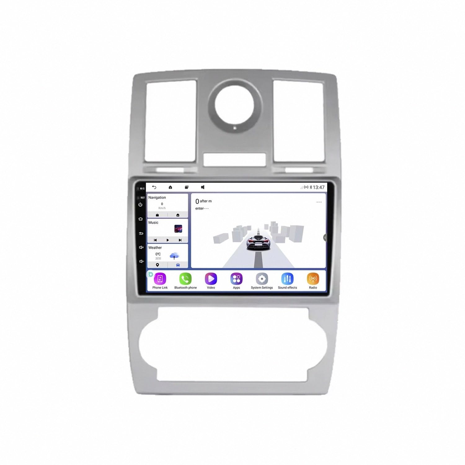 Pantalla táctil Carplay coche para Chrysler 300C 2005-2007 con Android Auto y Bluetooth 8