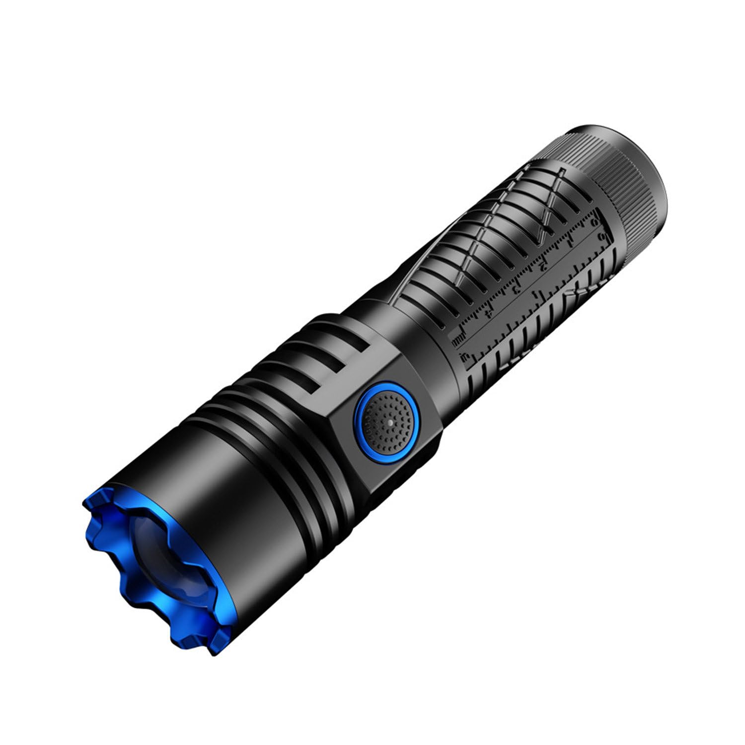 CelyToe Waterproof Emergency Flashlight, Bright Flashlight with One-Hand Zoom, Rechargeable,Portable for Hiking, Emergency Situations
