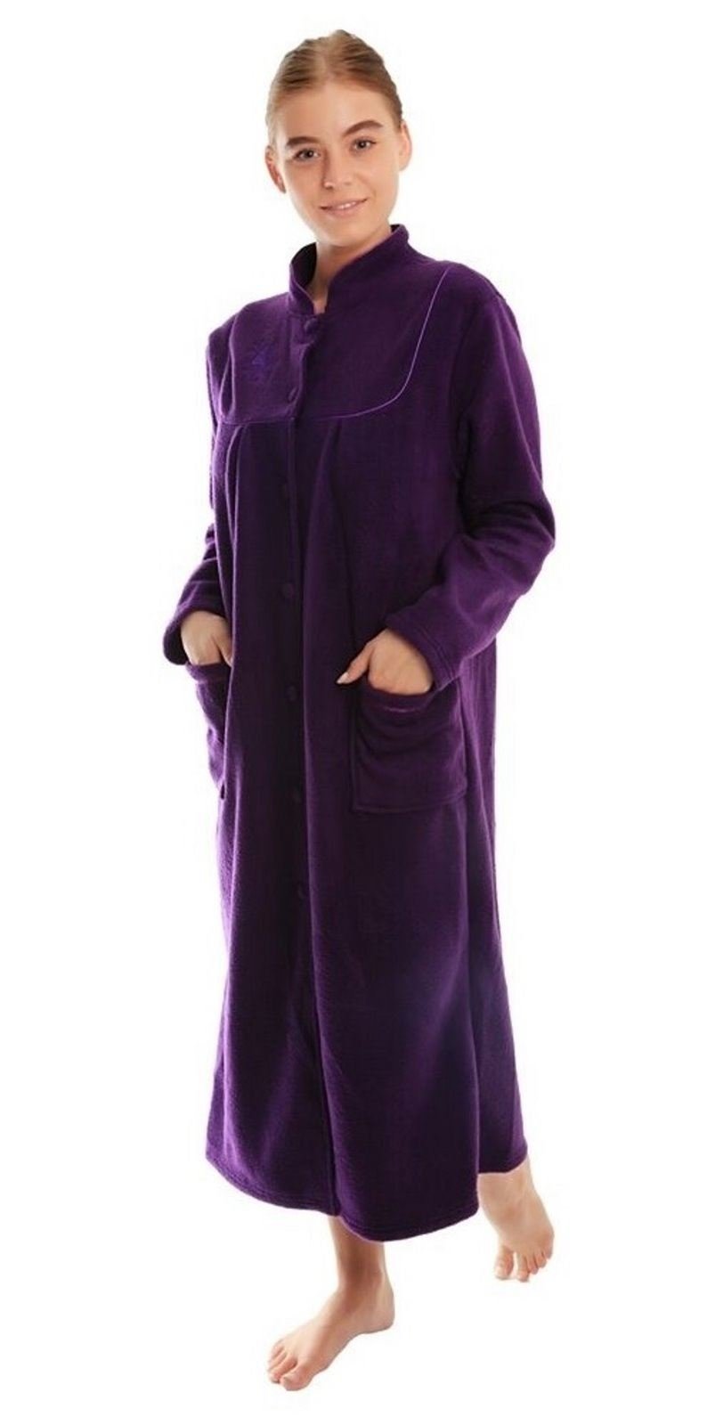 Lady Olga Fleece Dressing Gown Housecoat Purple Size 18 20 | Desertcart  Guyana