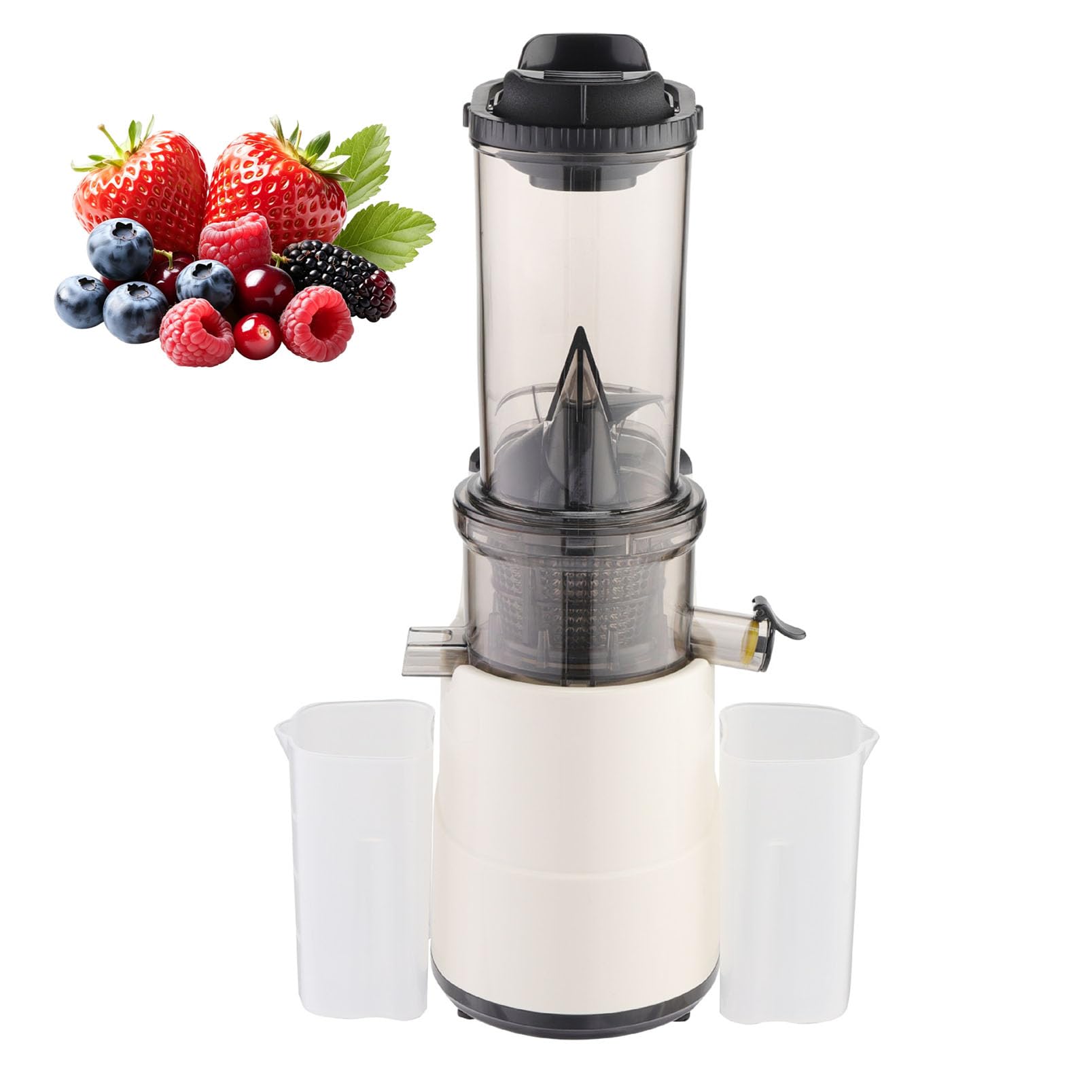 Máquina Automática Para Hacer Zumo de Naranja, Exprimidor Portátil Comercia | Canal de Alimentación de 80 Mm, Protección Antiinterferencias Inteligente, Fácil de Limpiar, Extractor de Jugo(white)
