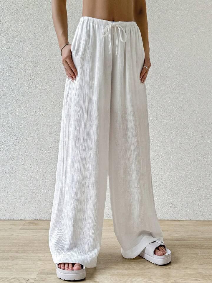 Image of GRECIILOOKS High Waist Trousers for Women - Flared Korean Style Formal Pants | Elegant Workwear for Office, College & Events (Available in Plus Size)