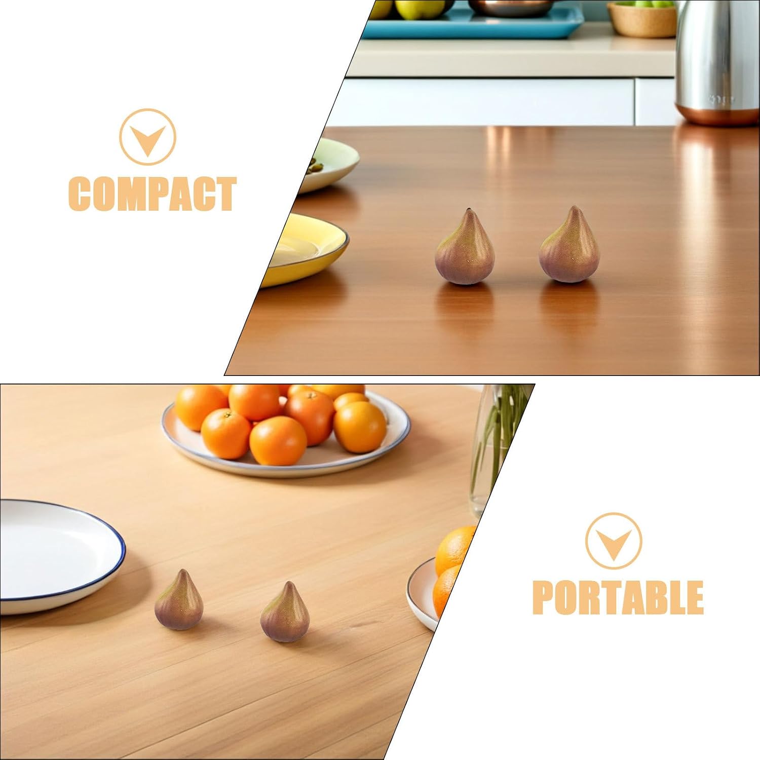 BETOOKY 6pcs Artificial Fig Faux Fruits Realistic Simulation Fig Decoration Mini Resin Fruit for Kitchen Cabinet Home Photography Props Table Centerpiece