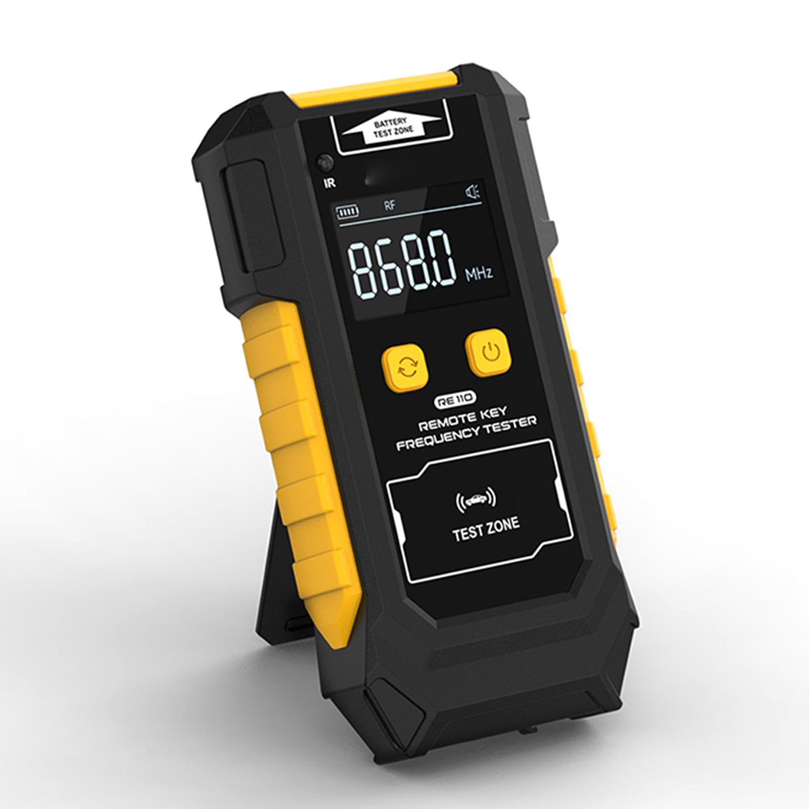 Cryfokt Tester per Chiavi Remote, Rilevatore di Frequenza Chiavi per Auto con Display LCD per 315 433 868 902 MHz, Tester per Telecomando a Infrarossi, Tipo C e Alimentato a Batteria