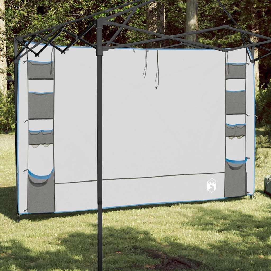 Organizer per tenda da appendere, grigio e blu, 320 x 182 cm, Oxford, accessorio per tenda leggero con scomparti e borsa per il trasporto, per campeggio, escursionismo, uso all'aperto e