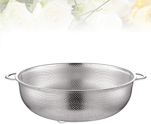 Miniatura 5 de DOITOOL Colador de metal para fregadero de acero inoxidable, colador de malla, cesta de lavado de frutas y verduras, cesta de drenaje para ensalada,