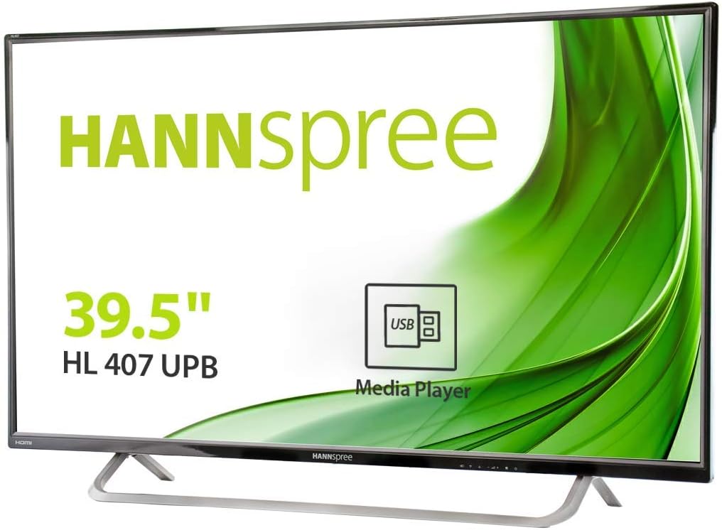 HANNspree HL407UPB 1080p Full HD 39.5 Inch 16:9 LED Backlight Media Player Monitor with HDMI and VGA Inputs - Black