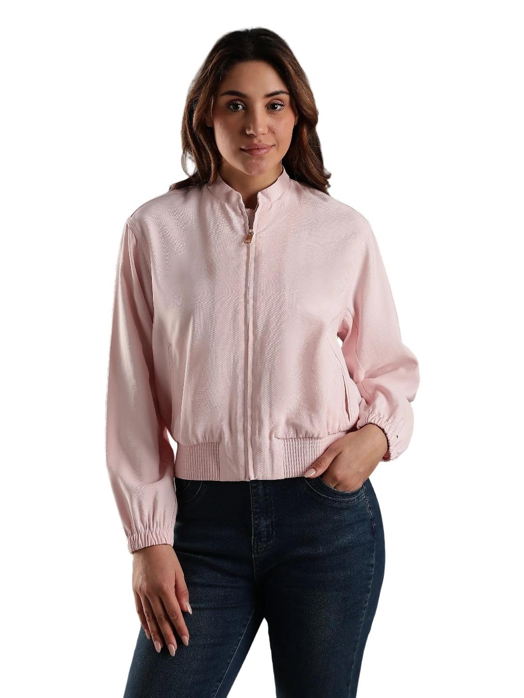 tommy hilfiger Regular fit viscose mandarin collar bomber jacket-picture-17