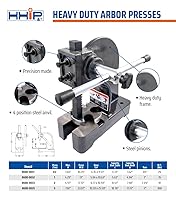 Vista 3 de HHIP - Prensa de husillo de servicio pesado ABS Import 8600-0032, capacidad de 1 tonelada, altura máxima de 5.63 pulgadas (paquete de 1)