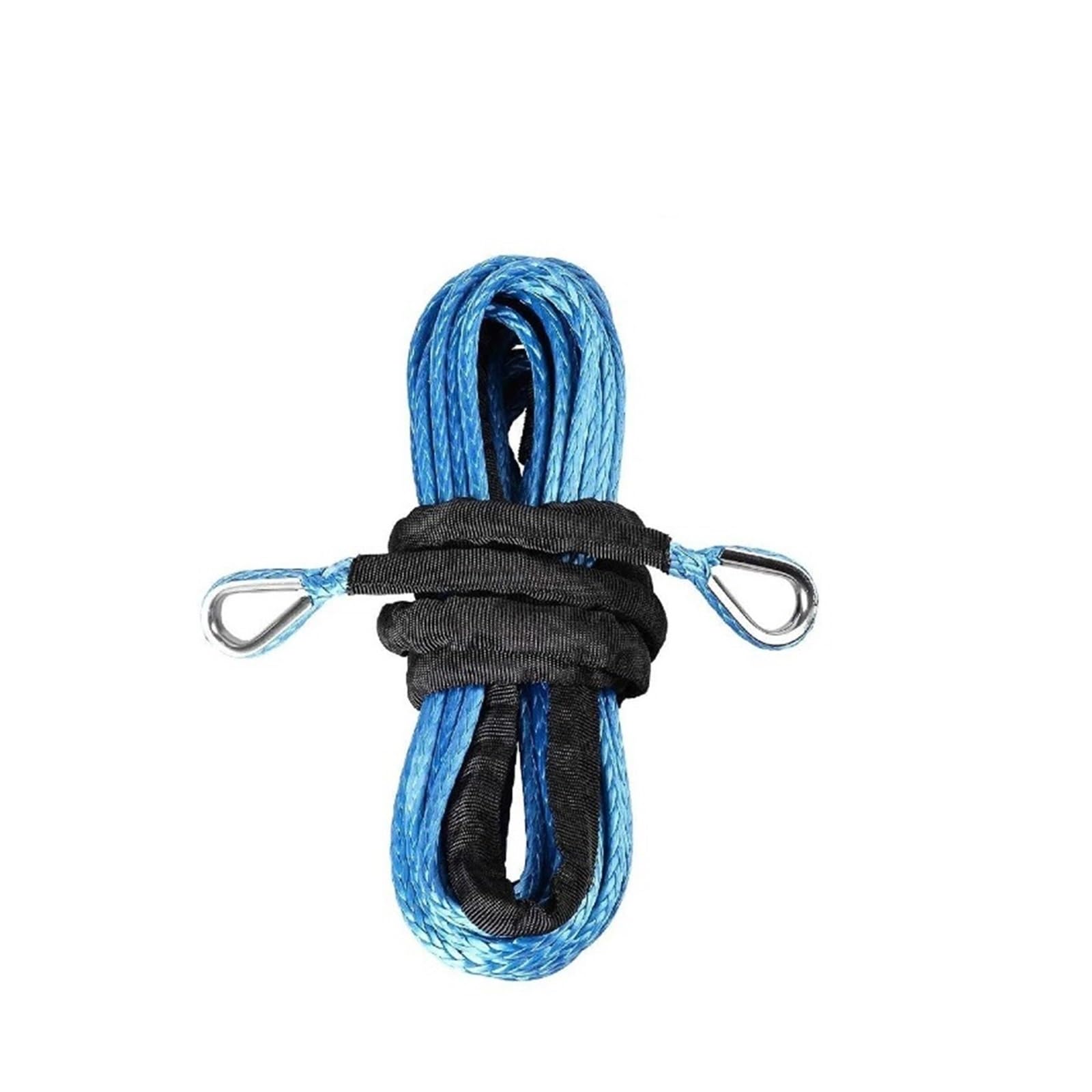 Do samochodów ciężarowych, przyczep, SUV-ów 15MX6mm/30MX6mm Syntetyczna Lina Wyciągarki Lekka Wielofunkcyjna Lina Zamienna Do Akcesoriów(Blue6mm*30m)