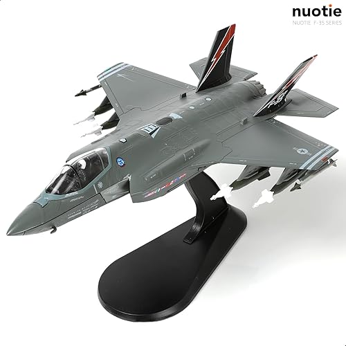 Miniatura 10 de F-35A Lightning II 172 Kits de modelo de caza de metal con soporte de aleación fundido a presión modelo Jet Replica Prebuild Colección de aviones