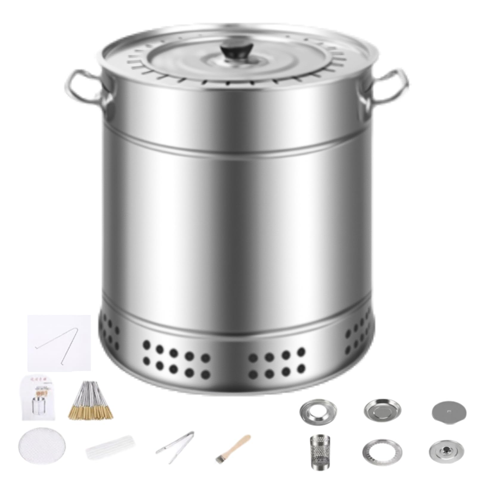 Barbecue à kebab en acier inoxydable et fumoir vertical pour intérieur