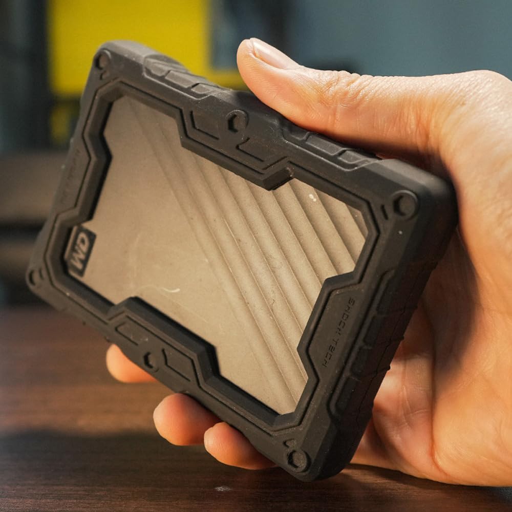 FATBEAR Tactical Military Rugged Shockproof Armor Protective Skin Case Cover for Western Digital WD Black P10 2TB 4TB 5TB 6TB P50 My Passport Ultra